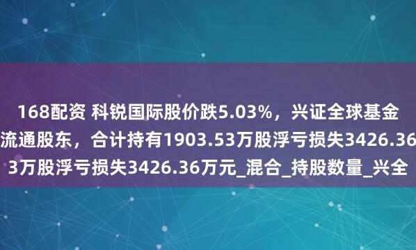 168配资 科锐国际股价跌5.03%，兴证全球基金旗下5只基金位居十大流通股东，合计持有1903.53万股浮亏损失3426.36万元_混合_持股数量_兴全